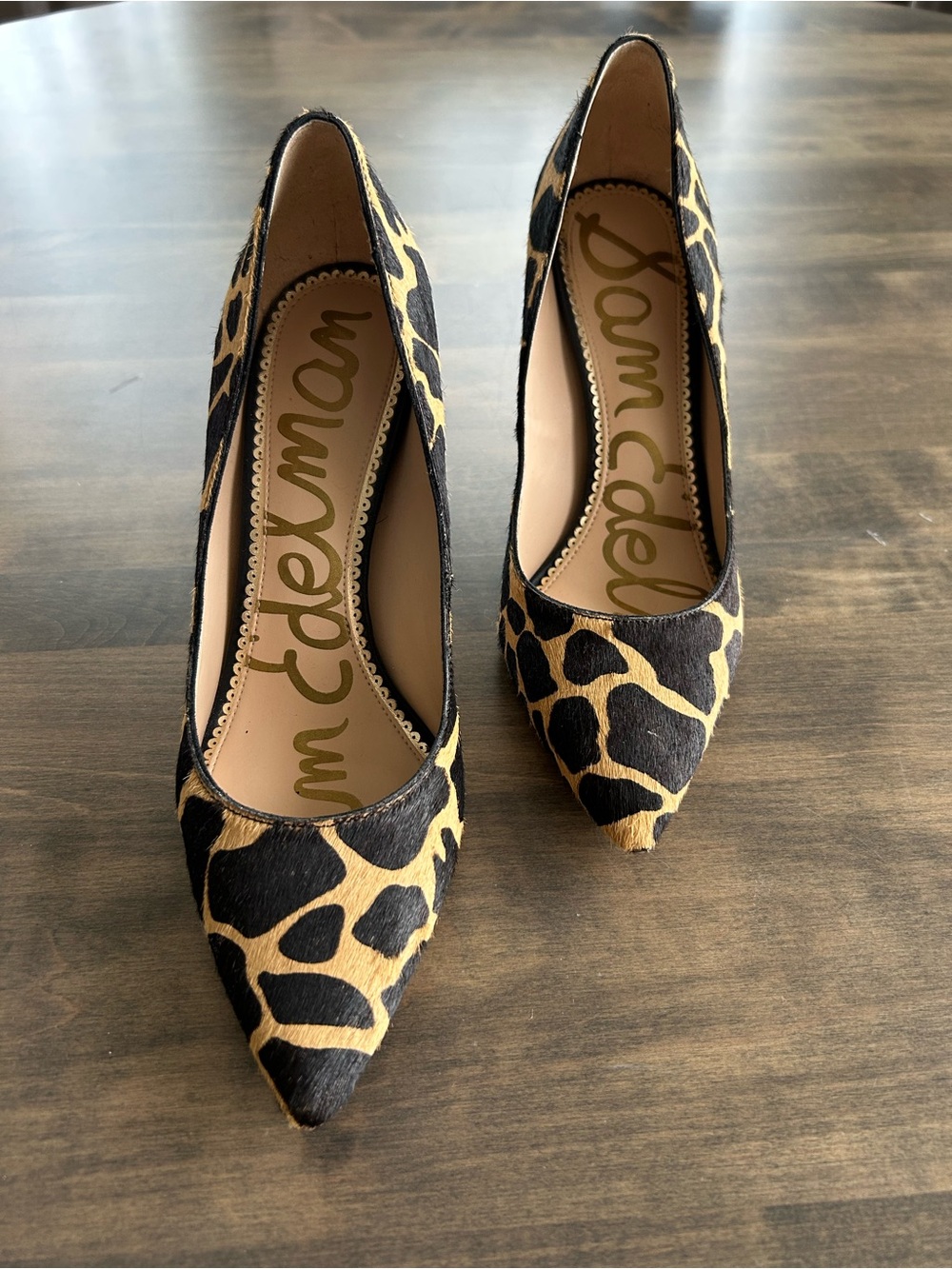 🐆🐆Sam Edelman Leopard Print Pointed Toe Pumps - Dark Chocolate & Tan🐆🐆